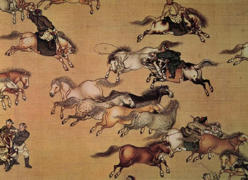 unknow artist Emperor Qianlong on the trip China oil painting art